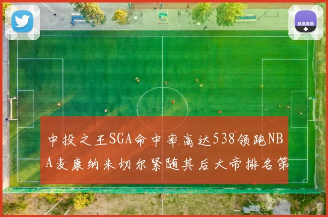 中投之王SGA命中率高达538领跑NBA麦康纳米切尔紧随其后大帝排名第七